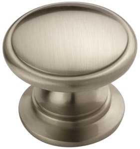 Amerock Allison Value Series BP53012G10 Cabinet Knob, 1-1/16 in Projection, Transitional, 1-1/4 in, Zinc, Satin Nickel