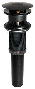 Stylewise K820-75BRZ Pushbutton Sink Drain, 1-1/4 in Connection
