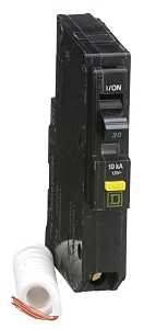Square D QO QO120GFICP Circuit Breaker, Mini, 20 A, 1 -Pole, 120 V, Fixed Trip, Plug Mounting
