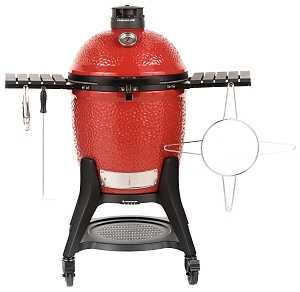 Kamado Joe Classic III KJ15040921 Charcoal Grill, Red, Side Shelf Included: Yes, Ceramic Body