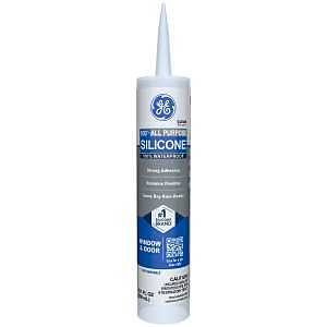 GE Silicone 1 2795576 All Purpose Sealant, Clear, 24 hr Curing, 10.1 fl-oz Cartridge