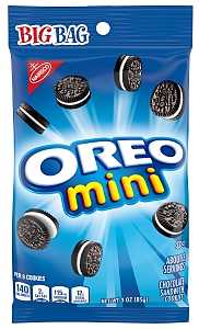 Nabisco 453037 Bite-Size Sandwich Cookies, Chocolate, 3 oz, Bag