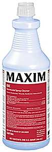 Maxim 041000-12 Germicidal Cleaner, 1 qt, Liquid, Lemon, Yellow