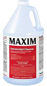 Maxim 041000-41 Germicidal Cleaner, 1 gal, Liquid, Lemon, Yellow