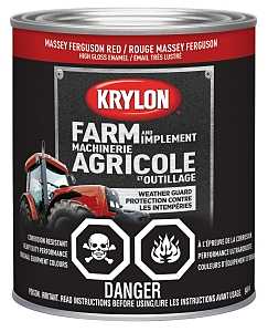 Krylon 2026 Farm Equipment Paint, Massey Ferguson Red, 32 oz