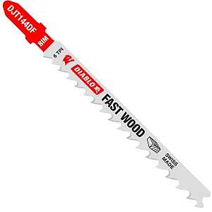 Diablo DJT144DF5 Jig Saw Blade, 4 in L, 6 TPI, Bi-Metal Cutting Edge