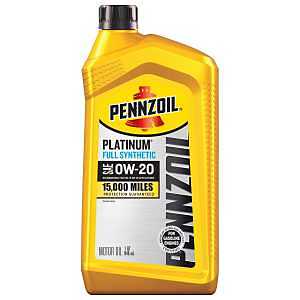 Pennzoil Platinum 550036541 Motor Oil, 0W-20, 32 oz Bottle