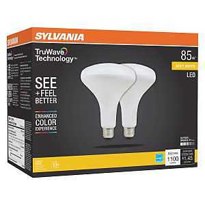 Sylvania 40785 Natural LED Bulb, Spotlight, BR40 Lamp, 85 W Equivalent, E26 Lamp Base, Dimmable, Frosted