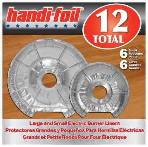 Handi-Foil 82042TL-6 Electric Burner Liner, Round, Aluminum