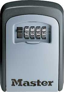 Master Lock 5401D Combination Lock Box, Metal/Steel, Black, 3-1/4 in W, 4-3/4 in H, 1-1/2 in D