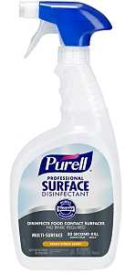 Purell 3342-06 Professional Surface Disinfectant, 32 fl-oz, Capped Bottle with 2 Spray Triggers, Liquid, Citrus