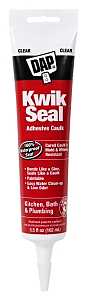 DAP 18008 Kitchen and Bath Caulk, Clear, 36 hr Curing, -20 to 180 deg F, 5.5 oz Tube