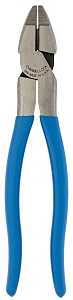 Channellock 369 Lineman's Plier, 9-1/2 in OAL, 0.73 in Cutting Capacity, 0.28 in Jaw Opening, Blue Handle, 1.32 in W Jaw