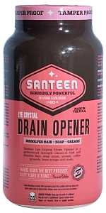 Santeen 800-6 Drain Opener, Crystal, 16 oz, Bottle
