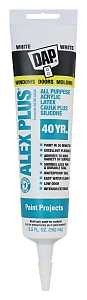 DAP 18128 Caulk, White, -20 to 180 deg F, 5.5 fl-oz Tube