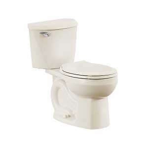 American Standard 736DA101.021 Complete Toilet, Round Front Bowl, 1.28 gpf Flush, 12 in Rough-In, 15 in H Rim, Bone
