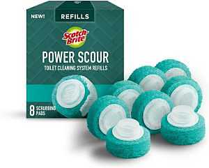 Power Scour Toilet Bowl Cleaner Scrubbing Pad Refills, 8-Ct.