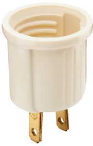 Pass & Seymour Outlet To Lampholder Adapter Ivory
