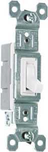 Pass & Seymour 1-Pole Toggle Switch, 15A/120V, White, 10-Pk.