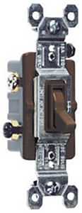 Pass & Seymour 15A Brown 3-Way Toggle Switch