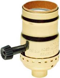 Pass & Seymour Incandescent Metal Shell Medium Base 3-Way Lampholder, 250-Watt, 250-Volt