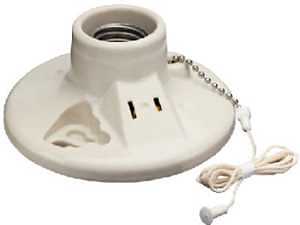 Pass & Seymour Incandescent Porcelain Lampholder, 250-Watt, 125-Volt