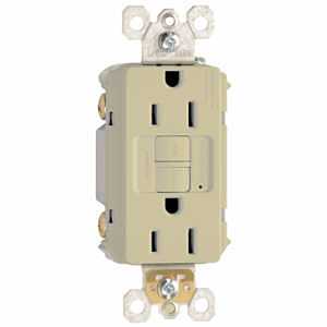 Pass & Seymour GFCI Outlet, 15A, Ivory, 3-Pack