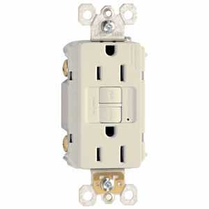 Pass & Seymour GFCI Outlet, 15A, Light Almond, 3-Pack
