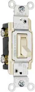 Pass & Seymour 3-Way Toggle Switch, Ivory, 120-Volt, 15-Amp