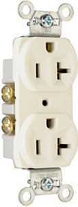 Pass & Seymour Duplex Outlet, Heavy-Duty, Light Almond, 125-Volt, 20-Amp