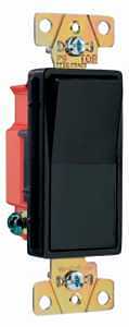 Pass & Seymour Decorator Switch, Single Pole, Black, 20-Amps