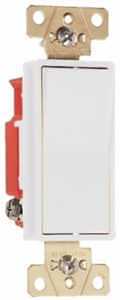 Pass & Seymour Decorator Switch, 3-Way, White, 20-Amps