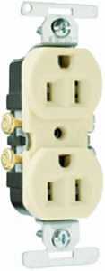 Trademaster Duplex Outlet, White, 15-Amp