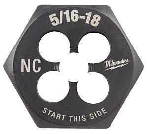 Milwaukee 49-57-5342 Threading Die, 5/16-18 Thread, Coarse Thread, HCS