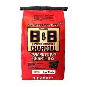 B & B Charcoal Competition Series B00203 Charcoal Log, 15 lb Bag