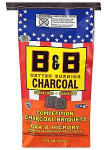 B & B Charcoal 00074 Charcoal Briquette, 17.6 lb