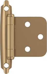 Cabinet Hinge, Self-Closing, Champagne Bronze, Variable Overlay, 2-Pk.