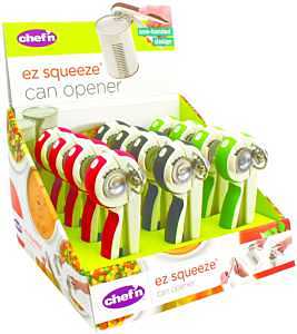 Chef'n 102-160-077 EZ Squeeze Can Opener, Plastic/Stainless Steel, Assorted