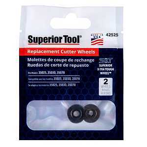 Superior Tool 42525 Cutter Wheel, 7/8 in Dia, Alloy Steel, Black Oxide