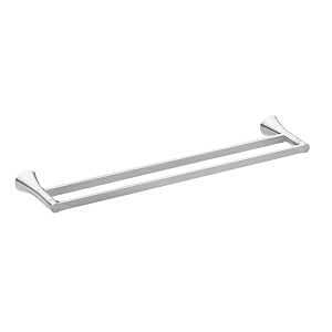 Moen Mikah Series Y0722CH Double Towel Bar, 24 in L Rod, Zinc, Chrome, Wall