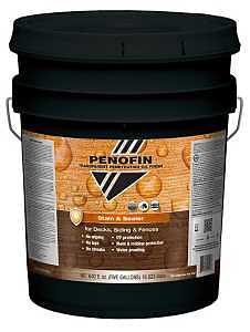 Penofin FSSNA5G Stain and Sealer, Matte, Natural, Liquid, 5 gal
