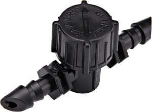 Raindrip 612010B In-Line Valve, 1/4 in, Barb