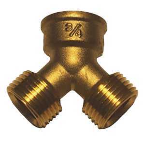 Freeze Miser 2499 Y Connector without Shut-Off, 3/4 in, NPT, 300 psi Pressure, Brass