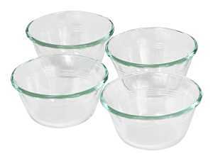Custard Cup Set Glass CLR 6OZ