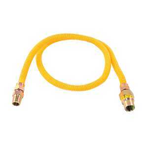 Gas Connector, 1/2 In. x 1/2 In. x 1/2 In. x 48 In.