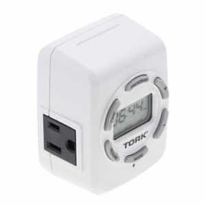 Tork 458Z Digital Astronomical Timer – 15 A, 7‑Program Cycles, 1 min‑to‑7‑Day Scheduling, White