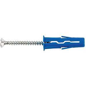 Rawlplug Rawl Uno Series R-S0-UNO3/16+6-2 Multi-Purpose Anchor, 13 mm Thread, 1 in L, Polypropylene