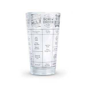 Fred & FRIENDS 5192622 Cocktail Recipe Glass, 16 oz Capacity, Glass