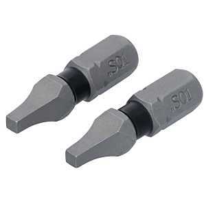 DEWALT TOUGHGRIP DWAF1SQ1TG2 Screwdriver Bit, #1 Drive, Square Drive, 1/4 in Shank, Hex Shank, 1 in L, Steel