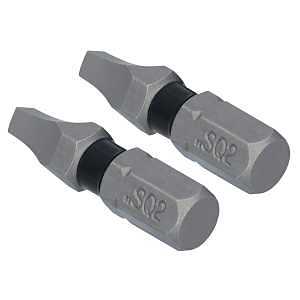 DEWALT ToughGrip DWAF1SQ2TG2 #2 Square‑Drive Screwdriver Bit – 1‑in Steel Hex Shank